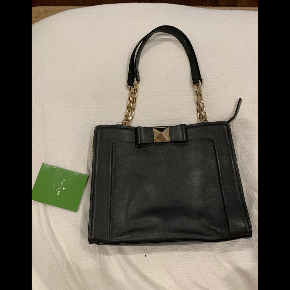 KATE SPADE beautiful black and gold shoulder bag